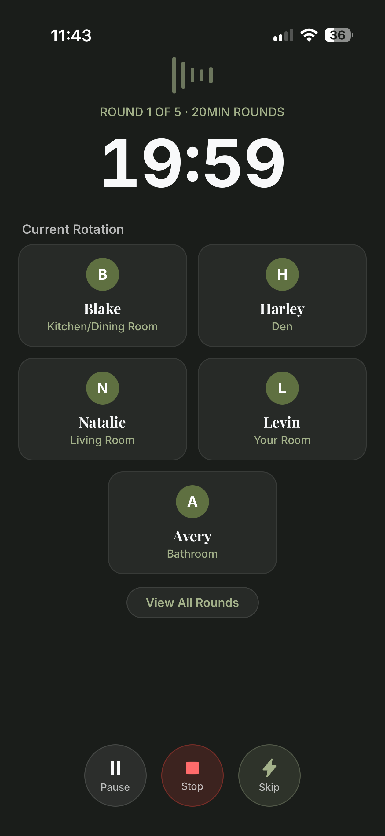 Rota live rotation timer